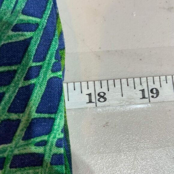 Banana Republic Women’s Tropical Green Blue Vacation Linen Blend Skirt Size 6 - Picture 4 of 9